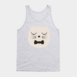 Puss Whiskas Cartoon Pussy Cat, Bow Tie Tank Top